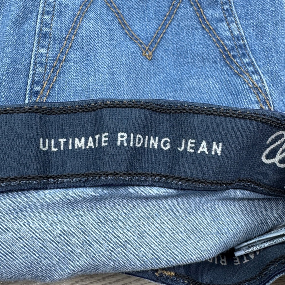 Wrangler Women's Ultimate Riding Jeans Willow Bootcut Blue Denim 30x38 Stretch - Picture 11 of 12